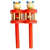 Kids Musical InstrumentおもちゃRattles Cartoon木製サウンドハンマー動物ハンドベルクリスマスギフト