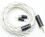 【JSHiFi-Memory】2pin2.5mmリケーブル 2芯バランス同軸ケーブル銀メッキ・単結晶銅混合線材 2.5㎜イヤホンアップグレードケーブル CIEM2pinイヤフォン交換ケーブル (2pin2.5mm)