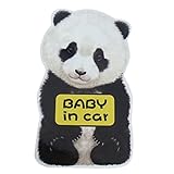 Active Island パンダ Baby in car ステッカー 赤ちゃん セーフティサイン a368 (中 20×12cm)