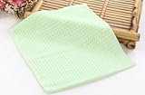 Lautechco ハンドタオル 赤ちゃん用ガーゼハンカチ唾液タオル ソフトバンブーファイバー 製 26×26cm 3枚入セット (緑)
