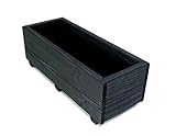 スクエアプランター 長方形 幅595ｍｍ×奥行230ｍｍ×高さ205ｍｍ CB（チャコールブラック）色