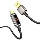 Mcdodo USB-A to USB-Cケーブル 6A急速充電 Type-Cケーブル スマートパワーオフ機能搭載 高速データ転送 Carplay対応 点滅ランプ付き 亜鉛合金シェル 高耐久ナイロン編み タイプCケーブル スマホケーブル Type-C 充電コード iPhone 17/16/15シリーズ Xperia Galaxy AndroidなどのUSB-C端末対応 1.2m
