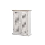 ホワイト／BROCANTE トイレラック トイレ収納 ラック チェスト 寝室収納 子供部屋収納 壁面収納 木製 シャビーシック