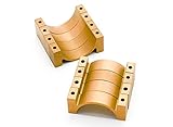 Gold Anodized CNC Semicircle Alloy Tube Clamp (incl.screws) 30mm
