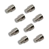 ＤＩＹパートナ－ 鉄製 ネジＭ６ ピッチ１ｍｍ ダボ棚受 金具 サイズ Φ８×６ｍｍ オン ８個 (Ｍ６ ニッケル)