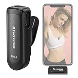 2.4Gワイヤレスマイク 内蔵マイク ピンマイク Alvoxcon 即使用可能 無線マイク 小型軽量 iPhone/iPad用 全指向性 プラグ＆プレイ APP/Bluetooth不要 7時間連続使用 Vlog Google Keep Instagram Tiktok撮影 録音録画 生放送 収納ケース付き DW210