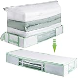 TAILI(タイリ) ベッド下掛け布団ストレージコンテナ 80%スペースを節約 大容量折りたたみ式ベッド下収納ボックス キルト/ピローブランケット/リネン用 41インチ x 17.7インチ x 6インチ ジャンボ掛け布団 真空ストレージバッグ