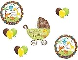 loonballoonベビーカーCarriage PramベビーシャワーFisher PriceジャングルWelcome Babyバルーンセット