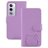 Kedic Oppo A3 5G ケース 手帳型 大きな花の顔の猫のパターン ケース Oppo A3 Pro 5G ケース 適用 オッポ A3 5G スマホケース 手帳型 オッポ A3 Pro カバー おっぽ A3 5G case 品質素材の選択 指紋なし 適度な厚さ 軽量グリップ 柔軟性 より包括的な保護 Oppo A3 Pro 5G スマホ スタンド パープル