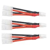 HIRCQOOアダプター 大型タミヤプラグ 12AWG ソフトシリコン パラレル 3.94インチ Yスプリッター ハーネス ケーブルアダプター オス1個からメス2個 RCカー トラック ボート クアッドコプター 飛行機 リポバッテリー用 3個