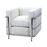 コルビジェデザイン LC2 1P PU ポリウレタン ホワイト コルビュジェデザイン コルビジエデザイン コルビュジエデザイン COMFORT 1人掛け シングルソファ モダン 家具 おしゃれ ソファ デザイナーズ 椅子 リビング シングル