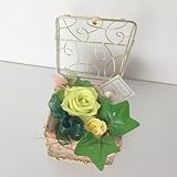 誕生石エメラルドの贈り物　♪バースデイローズ　♪　ワイヤーBOX　（プリザーブドフラワー）
