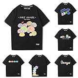 JIACAI クラナド tシャツ 半袖 CLANNAD 団子 大家族 可愛い シャツ tシャツ 夏服 丸首 綿 カジュアル 白/黒半袖 丸首 日常服 男女兼用 アニメ ゲーム グッズ 萌グッズ 夏祭り 花火大会 通学 通勤 学園祭 文化祭 人気 漫画 贈り物 プレゼ ント (01,XL)