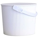 omnioutil オムニウッティ フタ付きバケツ Sサイズ 8L ナチュラル ニュートラル ホワイト