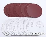 【KUROGIYA】 ディスク サンダー サンド ペーパー 穴なし マジック式 100mm 100枚 セット #80#120#240#400 (#80)