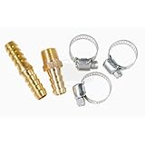 5pcエアホース修理キット3 / 8 "ライン1 / 4 " NPT End MenderクランプFixスプライス新しい