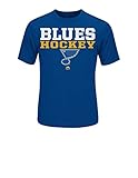 セントルイス・ブルースMens Majestic合成Feel The圧力半袖Tシャツ 3L ブルー