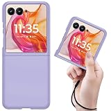 Motorolaに適合する Moto Razr 50 Ultra ケース 肌感 ストラップ 適用 Razr50Ultra カバー モトローラ レーザー 50 ウルトラ スマホケース レーザー50ウルトラカバー 【GoKIGIoD】 ハード バンパー 可愛い 携帯カバー 薄型 軽量 磁石無し 桜紫