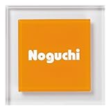 スタイリッシュカラー クリア 表札 (キャロット/文字白) IX-C-4-4