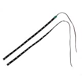 ライト，SODIAL(R)2ｘ30CM 15SMD 車のストリップアンダーライト　ネオン足元　防水　柔軟 - 緑
