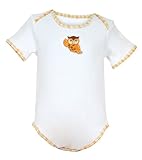 Stephan Baby All-in-One Diaper Cover with Gingham Trim and Embroidered Owl, White/Orange/Yellow, 12 