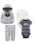 (Gray Football)(3-6months)Simple Joys by Carter's Boys' 4-Piece Fleece Jacket SetCarter's Boys 'の4ピー