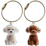 DanYun 犬の毛 キーホルダー 2個セット 抜け毛収納キーホルダー ペット 遺毛 透明 ケース 犬 毛を入れる メモリアルグッズ
