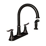 Moen 87015BRB High-Arc Kitchen Faucet with Side Spray from the Solidad Collection, Mediterranean Bro