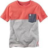 Carter's(カーターズ) カラーブロックポケットティ グレー トップス半袖Tシャツ 3ヶ月【並行輸入】