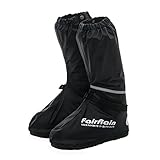 [Eco Ride World] バイク用 レイン ブーツ カバー シューズカバー 靴カバー 防水 滑り止め 安全 防寒 大きめ 黒 ブラック (L) shoescover-043