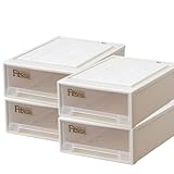 Fits フィッツケース 衣装ケース まとめ買い4個セット クローゼット用 S-53 カプチーノ