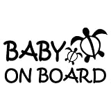 nc-smile ハワイアン BABY ON BOARD ホヌ ステッカー ブラック