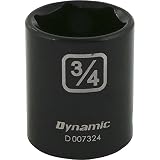Dynamic Tools D007324 3/8 Drive 6 Point SAE Impact Socket with 3/4 Standard Length by Dynamic Tools