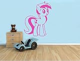 Pony Cartoon壁デカールMy Little Ponyビニールステッカー壁アート装飾子供の子供部屋アイデア女の子ルームインテリア寝室リムーバブルデザイン4 ( MLP )
