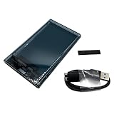 A-CRAFT ケーブル付属 2.5インチ SSD HDD 外付け ケース 透明 USB3.0 SATA 2.0 3.0 5Gbps UASP対応 3TBまで対応 (クリアブラック)