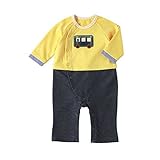 MIKIHOUSE FIRST(ミキハウスファースト)BBBバス刺繍のビタミンカラーカバーオール (60cm・70cm・80cm) ７０cm,黄