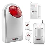 Fuers FJ008 Wireless Flashing Siren Home Office & Shop Security Alarm System DIY Kit, Outdoor Strobe