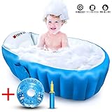 ベビーバス 折りたたみ 新生児~3歳頃まで 赤ちゃんお風呂 ふかふか ベビーバスタブ 空気入れポンプ付き
