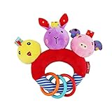 Qiyun Rattles動物模型Baby Cartoon Hand Bell RattlesリングKid Plush Soft BBスティックToys for Childrenギフト CY-1103