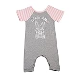 ベビー　子供服　カバーオール　女の子　ロンパース　可愛い　兎　プリント　超柔らかい　綿　赤ちゃん　新生児　出産祝い　普段着　パジャマ　0-24ヶ月 (80)