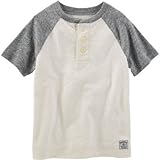 OSHKOSH(オシュコシュ) ラグランヘンリー グレー トップス半袖Tシャツ 10歳【並行輸入】