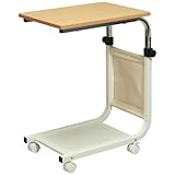 キャスター付伸縮サイドテーブル (ナチュラル)