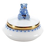 ヘレンドの最初カールボックスブルーFishnet Bear