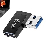 USB変換アダプタ USB L字アダプター 高速データ転送 携帯 携帯パソコン等対応90 度 USB アダプター,USB3.0 アダプター オス - メス USB ケーブル コネクタは、ラップトップ、 、PC 用の片方向 10bps データ転送