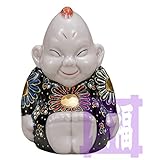 九谷焼 JAPAN KUTANI 窯元から直送（3号ビリケン・黒盛）