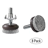 椅子レベラー – 家具Levelers – 家具平準化フィート – 調整可能な家具フィート – 木製床用フェルトGlides – 調整フェルトパッド脚と家具の椅子 8 Pack VADJFLT8