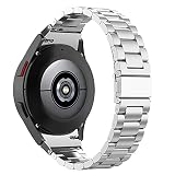 時計バンド ステンレス 対応Galaxy watch6 /watch5 /watch4 プレミアムメタルリストストラッ 交換ベルト 防汗 通気性Galaxy Watch 4/galaxy watch 4 Classic 40mm/44mm/ 42mm/46mm (watch4/watch 4 classic, ブラック)