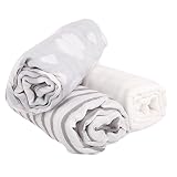 プレミアムMuslin Swaddle Blankets、100 %オーガニックバンブーモスリン、ベビースリープEssential、性別ニュートラルベビーシャワーギフト、(3パック47 cm x 47