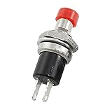 SODIAL(R)5個モメンタリ1 NOレッドキャッププッシュボタンスイッチAC 125V 3A 250V 1A