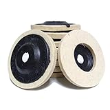 業務用 羊毛 フェルト バフ 100mm ディスク グラインダー 研磨 鏡面 (細目0.8mm厚10枚)
